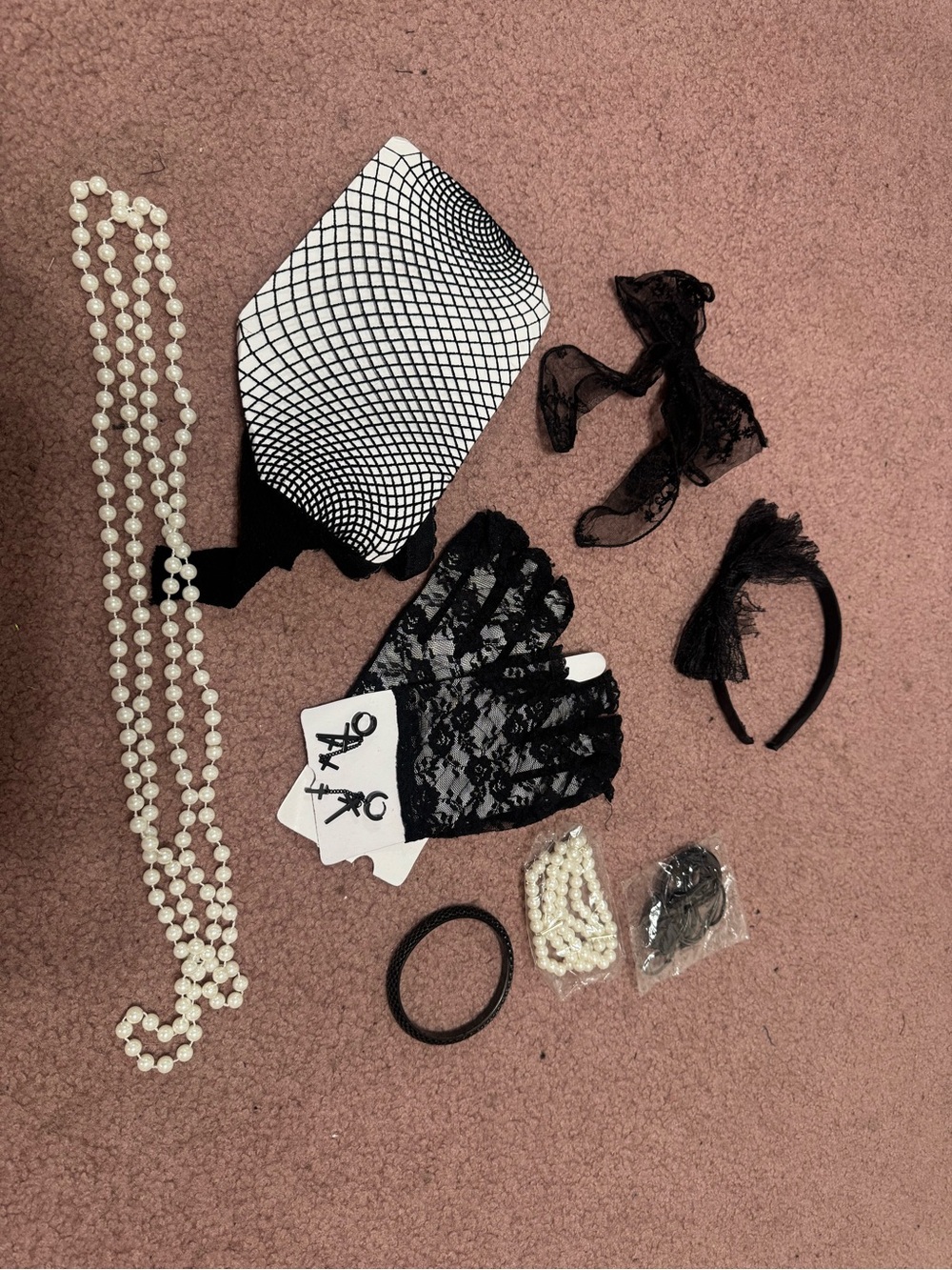 New black 80s Madonna costume accessories goth emo jewelry vintage